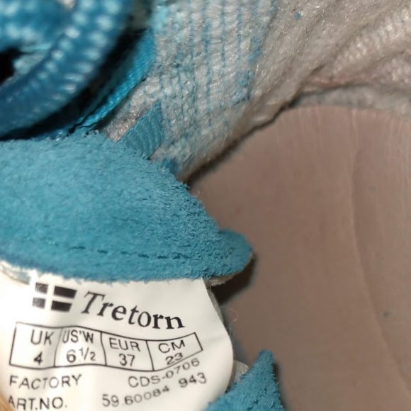 Tretorn Blue Suede Women's Sneaker Never Worn - Picture 7 of 7